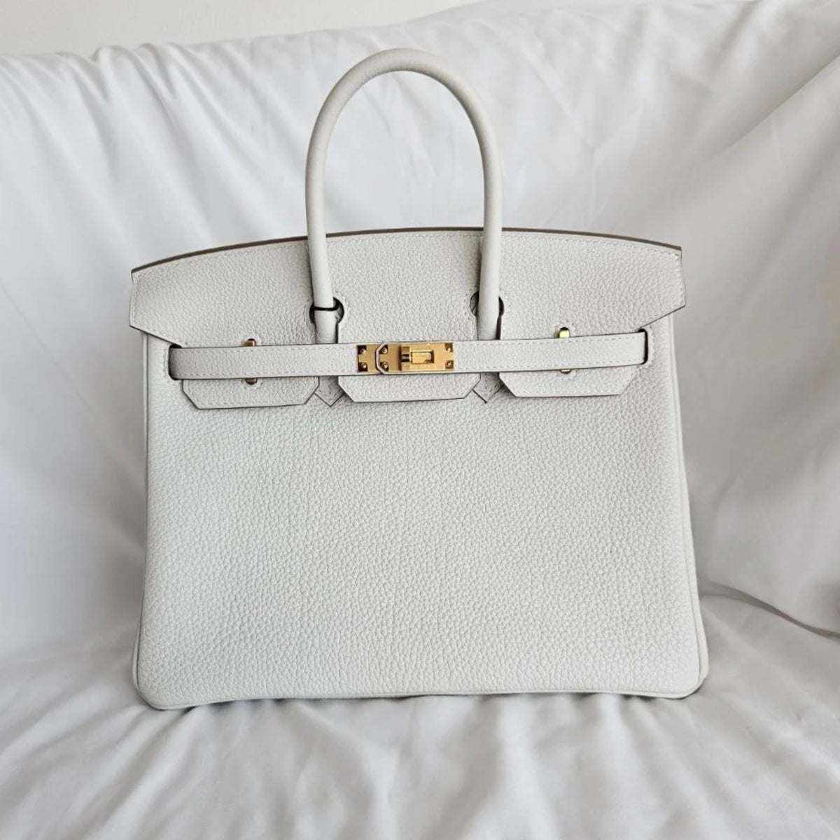 Mini Kelly-style handbags - White