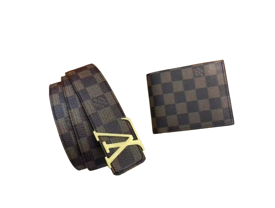 Louis Vuitton Belt and a bi-fold wallet
