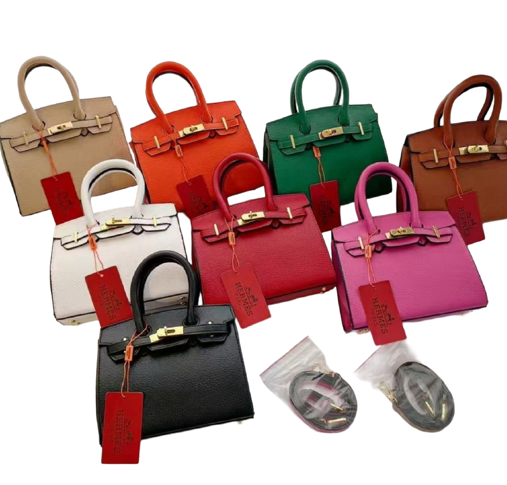 Mini Kelly-style handbags