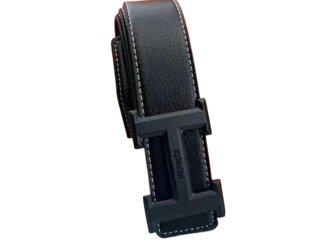 Hermès belt and Wallet Black