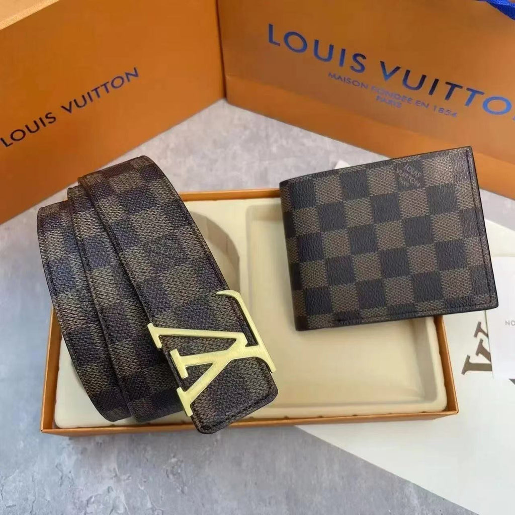 Louis Vuitton Belt and a bi-fold wallet