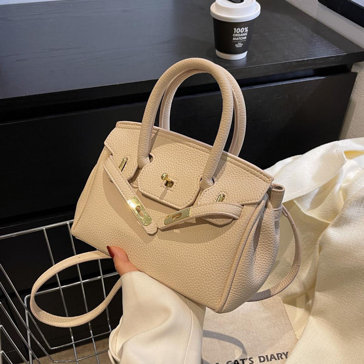 Mini Kelly-style handbags - Tan