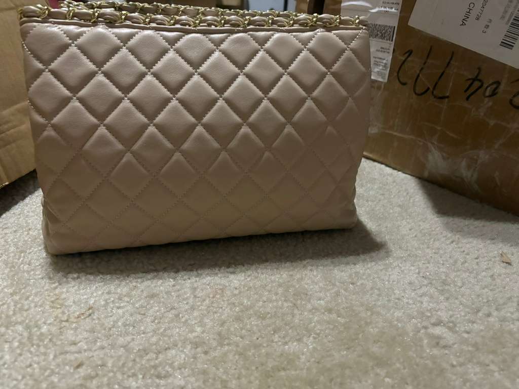 Chanel quilted beige