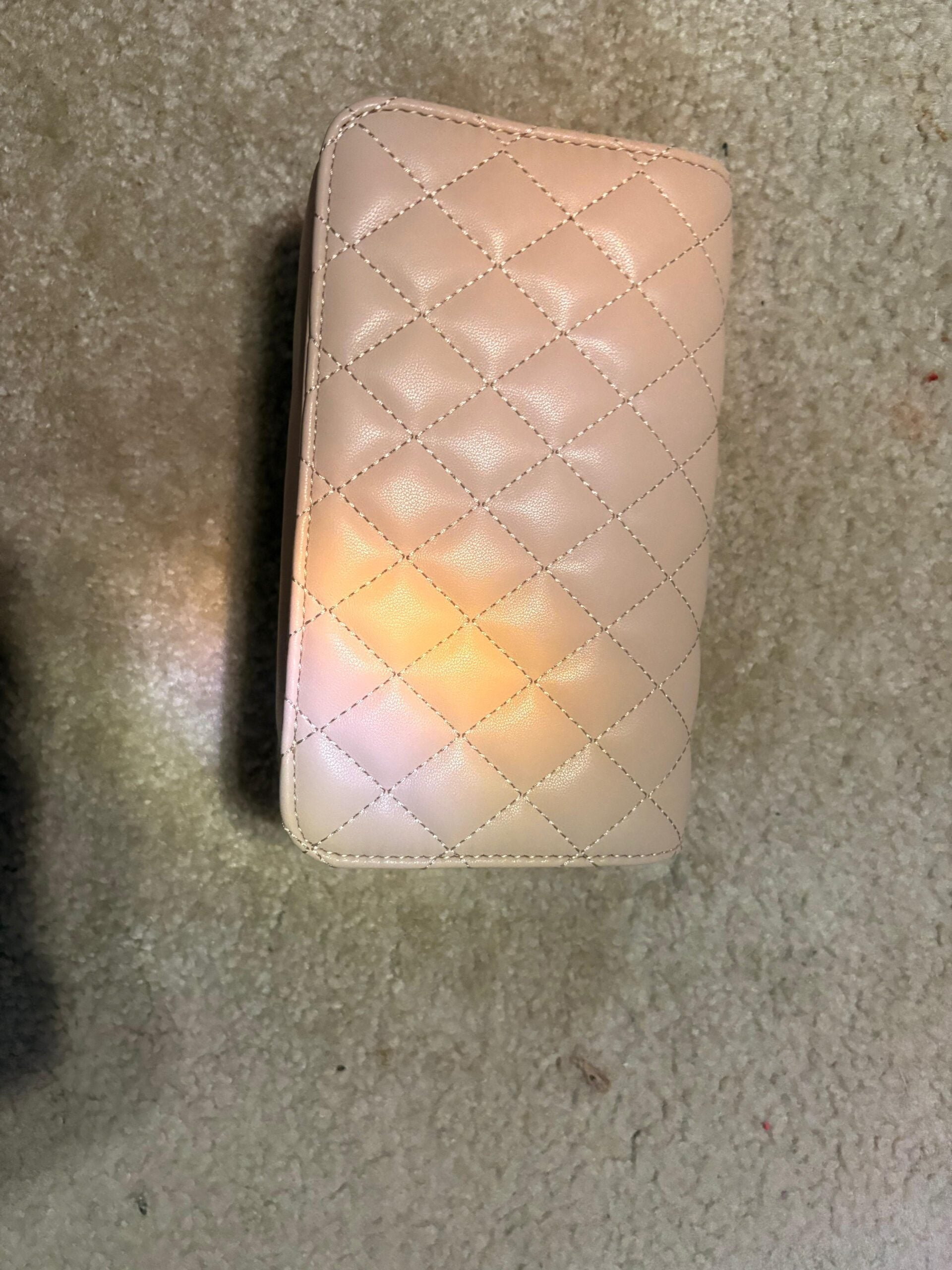 Chanel quilted beige