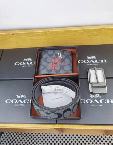 Coach belt and a bi-fold wallet