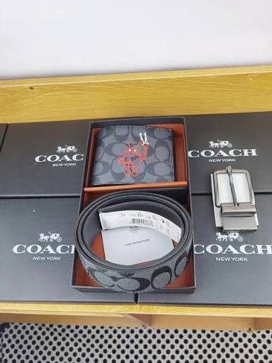 Coach belt and a bi-fold wallet