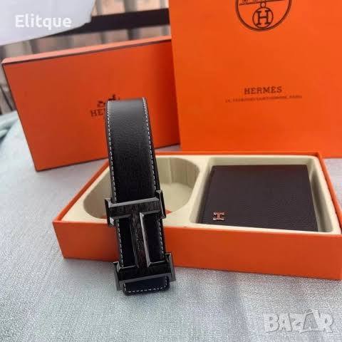 Hermès belt and Wallet Black