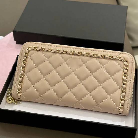 Chanel quilted beige