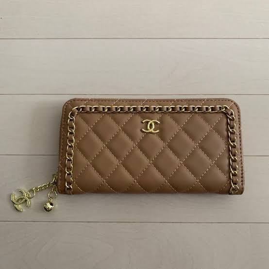 Chanel quilted beige