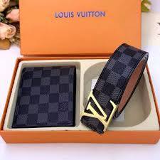 Louis Vuitton Belt and a bi-fold wallet