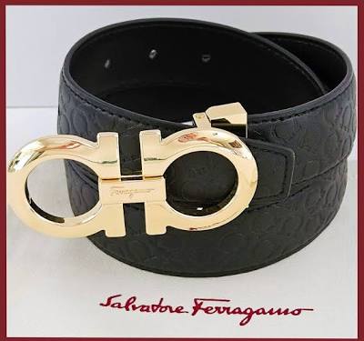 Salvatore Ferragamo Belt and Wallet Golden