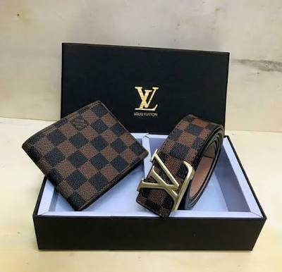Louis Vuitton Belt and a bi-fold wallet
