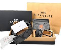 Coach belt and a bi-fold wallet