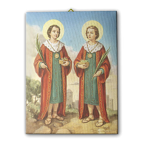 Saint Cosmas and Damian print on canvas