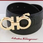 Salvatore Ferragamo Belt and Wallet Golden