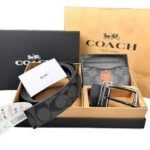Coach belt and a bi-fold wallet